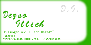dezso illich business card